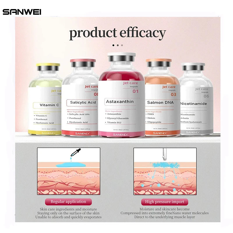 Skincare Ampoule Facial Essence PDRN Salmon Oxygen Stem Cell Serum Whitening Anti-Aging Hydrating Serum