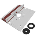 Router Lift -Aluminium Router Table Insert Plate with Tenoning Fence Electric Wood Milling Flip Board with Miter Gauge Guide Kit