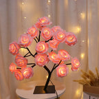LED Rose Flower Table Lamp USB Christmas Tree Fairy Lights Night Lights Home Party Wedding Bedroom Decoration Mother's Day Gift