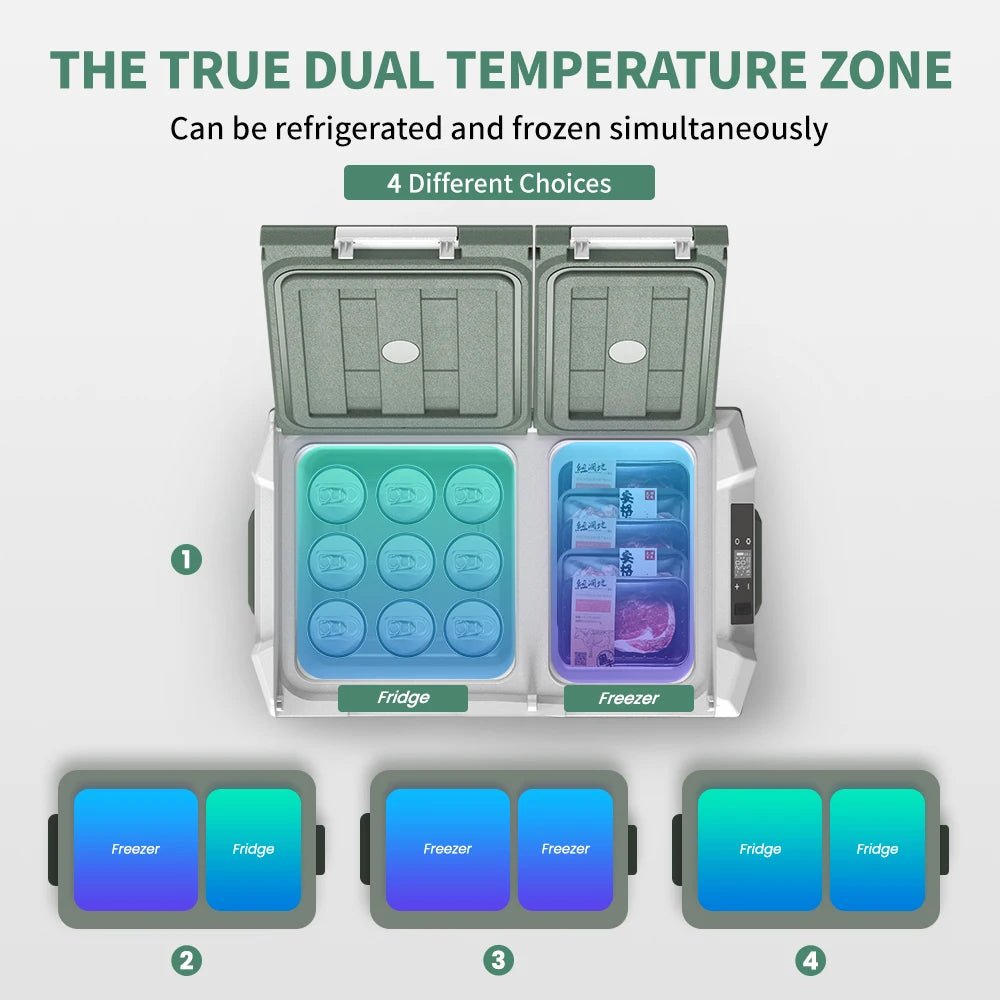 Alpicool NLS 20L 30L 40L Portable Refrigerator Mini Fridge Freezer 12V Compressor Cooler 12/24V DC 100-240V AC for Camping