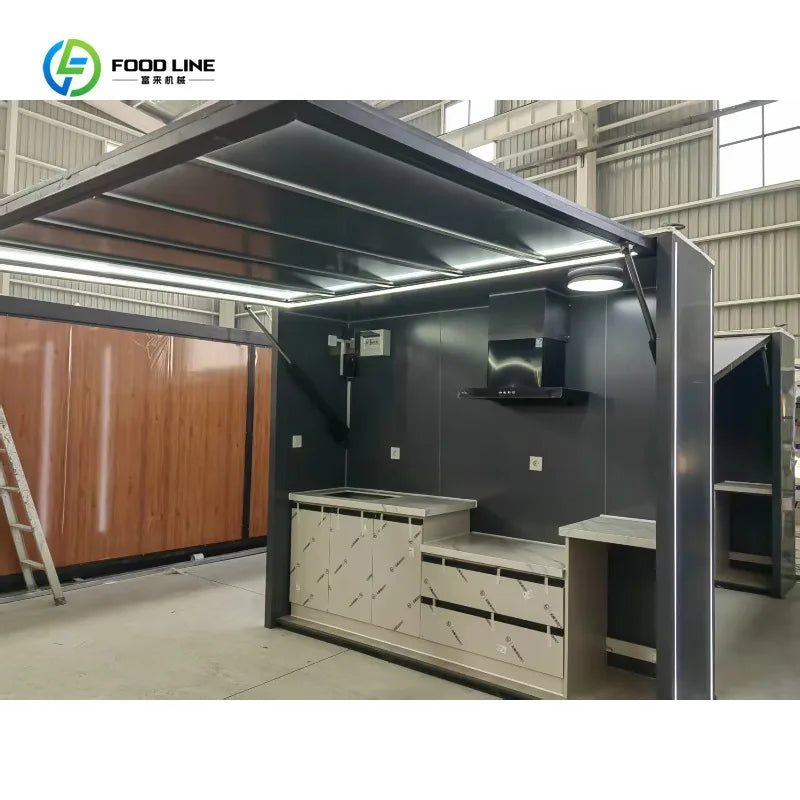 Customized Weatherproof Outdoor Kitchen With Grill Fridge And Stone Top For Home Garden Backyard Party & Commercial Catering Use