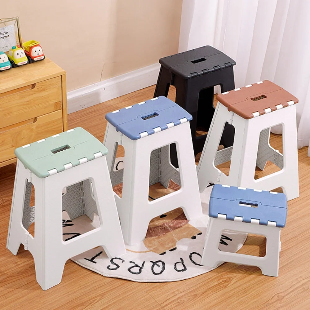 Compact Folding Stool, 11 Inch Adult Climbing Stool, Weight Capacity Up to 330 lbs, Lightweight Stool, Non-Slip Folding Climbing