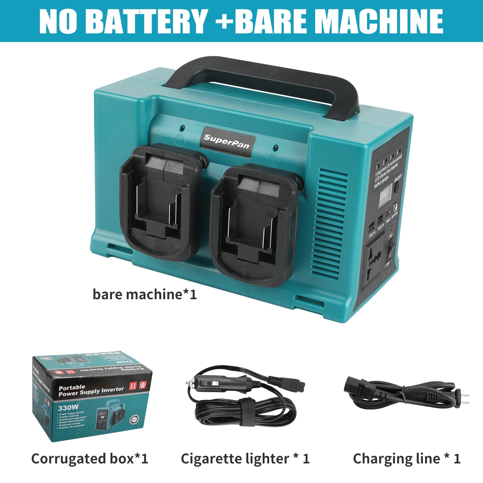 Power Inverter,120V/220V Portable Generator with USB, 280 Lm C-type LED Camping Light