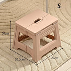 Lightweight Folding Step Stool Multi Purpose Handheld Thickened Footstool Non-Slip Plastic Small Benches Kitchen