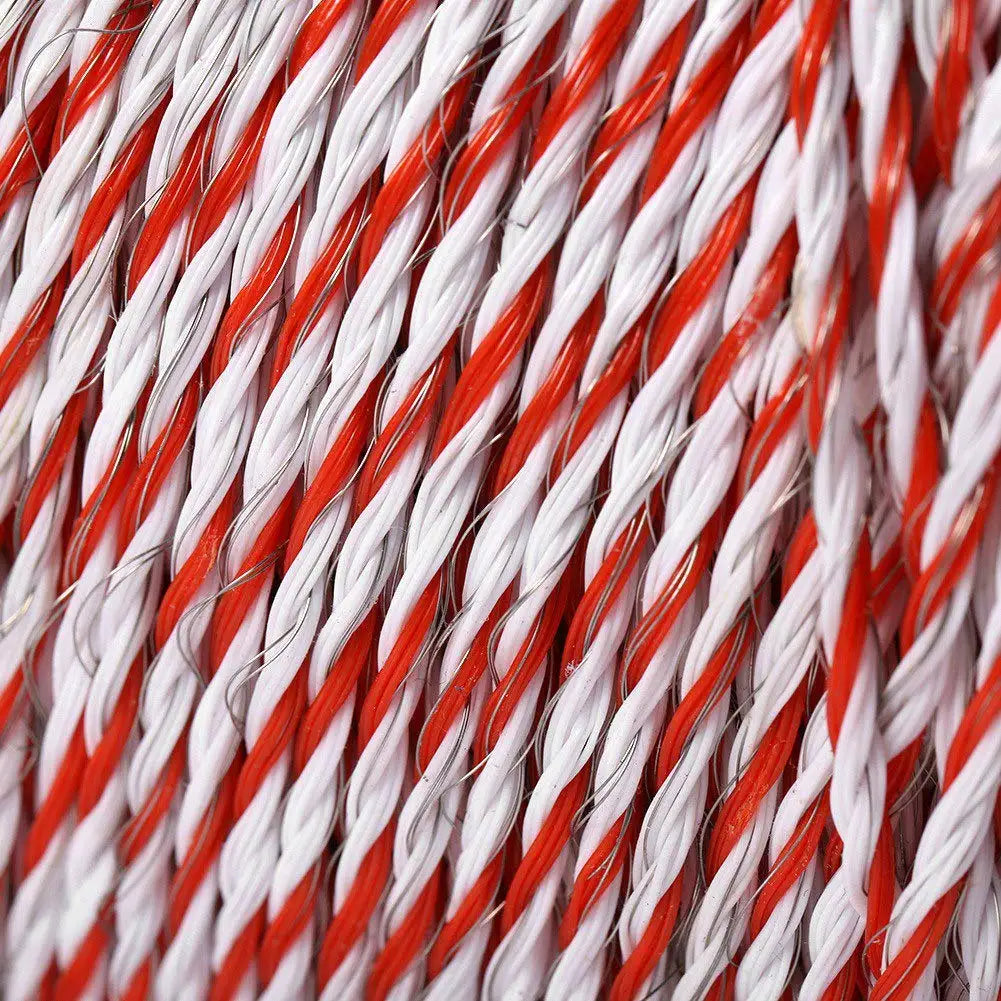 200/500M Roll Electric Fence Rope Polywire with Steel Poly Rope for Horse Animal Fencing Ultra Low Resistance Wire and Accessory