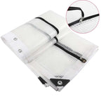 Thickness 0.3mm Tarpaulin Greenhouse Plant Canopy Garden Buildings Waterproof Cover With Double Head Zipper Terrace Clear Tarp