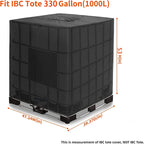 IBC Tote cover 330 gallon zipper 210D&420D heavy sunscreen material 1000L outdoor garden water tank protection cover
