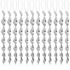 72/12Pcs Bird Repellent Wind Spiral Rotating Rod Hanging Ornaments Garden Decor Scare Pigeons Birds Repeller Outdoor Accessories