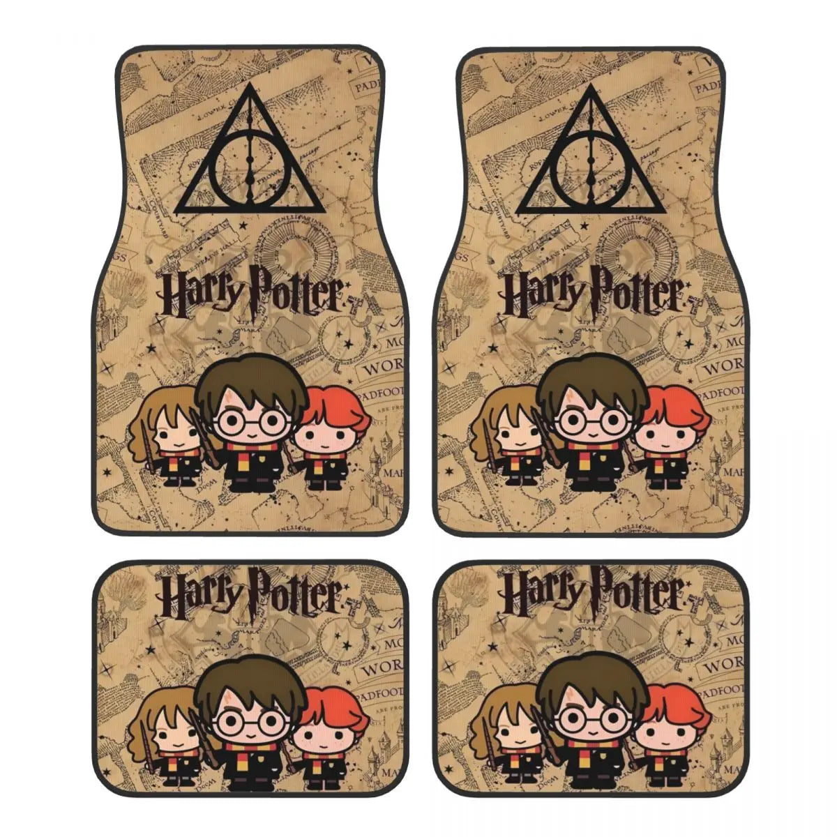 Harrys Potters Automotive Floor Mats for Cars Universal Fit Full Set Car Floor Mats Non-Slip for SUV Truck