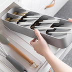 Kitchen Multi-purpose Cutlery Storage Tray Knife Holder Fork Spoon Classification Organizer Drawer Categorized Storage Boxes