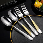 Kitchen Utensil Set Food Grade Stainless Steel Spoon and Fork Set 6PCS Flatware for Hotels Cafes Homes