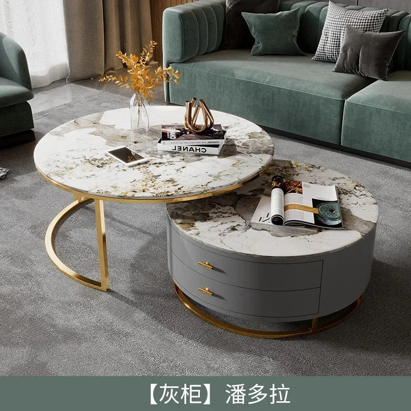 Design Nordic Coffee Tables Modern Storage Luxury Simple Aesthetic Coffee Tables Unique Marble Mesa Centro Living Room Furniture