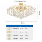 Modern Crystal LED Lights Chandelier For Living Room Decor Bedroom Ceiling Lamp Hanging Light Fixture Home Decoration Luxury
