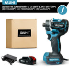 JAUHI 20+1 Torque 280N.m Brushless Electric Screwdriver Rechargeable Cordless Electric Drill Screw Driver for Makita 18v Battery