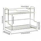 Modern Kitchen Organizer Shelf Waterproof Space Saving Kitchen Storage Stand Convenient Household Bathroom Storage Rack