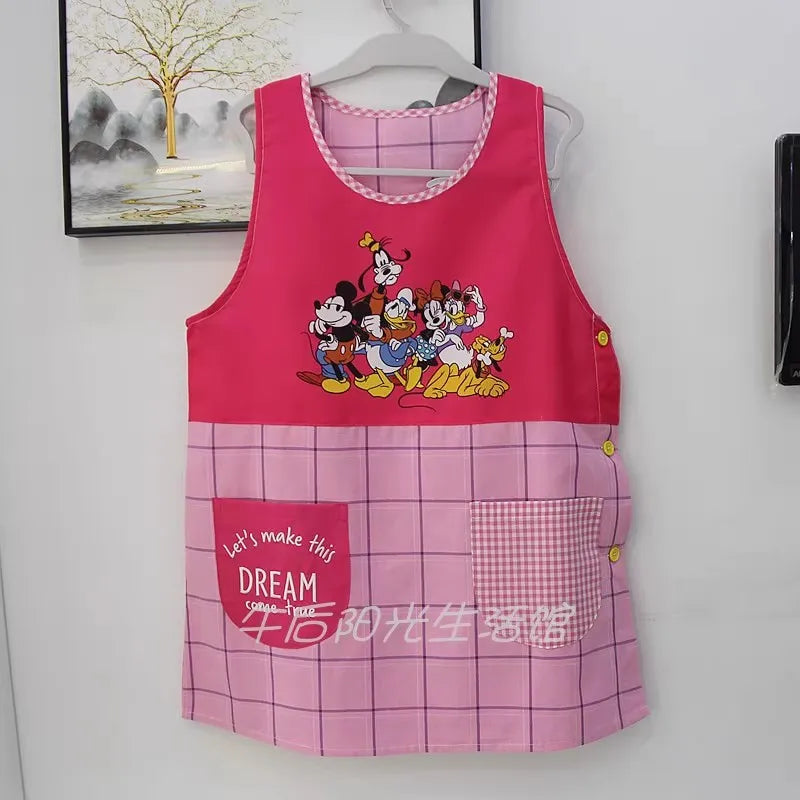 Miniso Hello Kitty Polyester Cotton Adult Apron Women Men Household Kitchen Product Avental De Cozinha Delantal Cocina