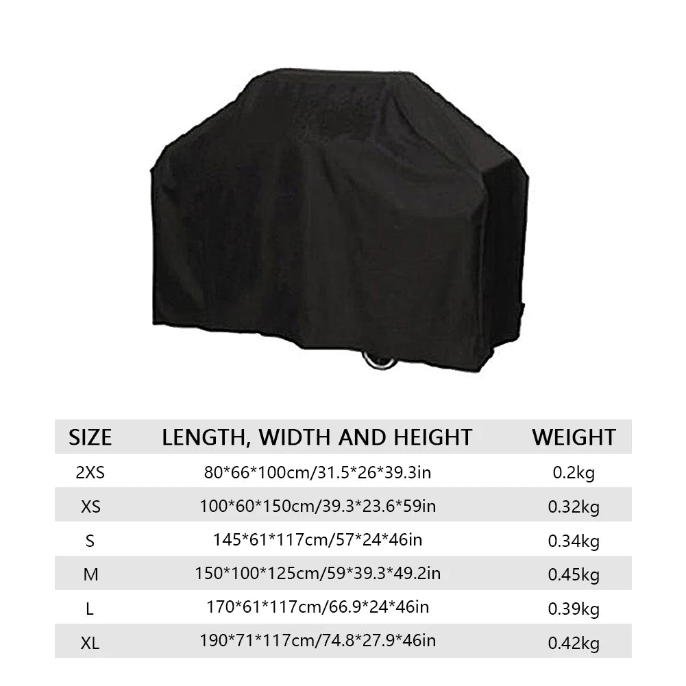 Outdoor BBQ Cover Dust Waterproof Weber Heavy Duty Charbroil Grill Cover Rain Protective Outdoor Barbecue Cover BBQ Accessories