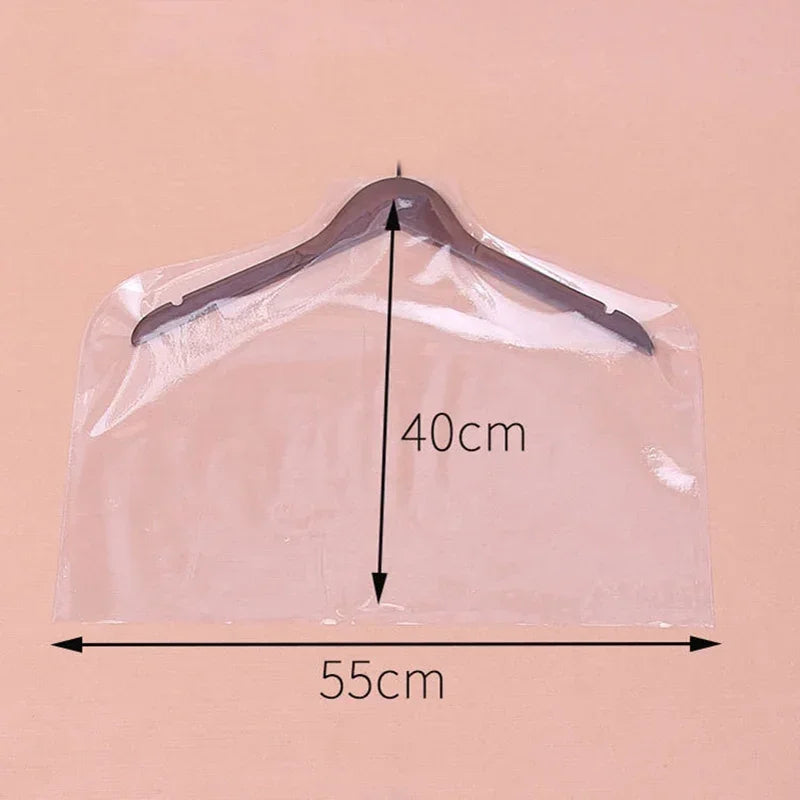 Clear PVC Garment Cover  for Clothes Garment Coat Jacket Shirt Suit Dust 5pcs 18 Wire Moisture Proof Protection Case
