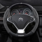 For Citroen C1 C2 C3 C4 C5 C6 VTS Xsara C-Crosser Berlingo Jumpy Carbon fiber Suede Car Steering Wheel Cover Auto Accessories