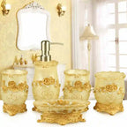 Resin Bathroom Set, Multi Models, Optional, Set of 5 Pieces, Toiletries Kit, Bathroom Accessories