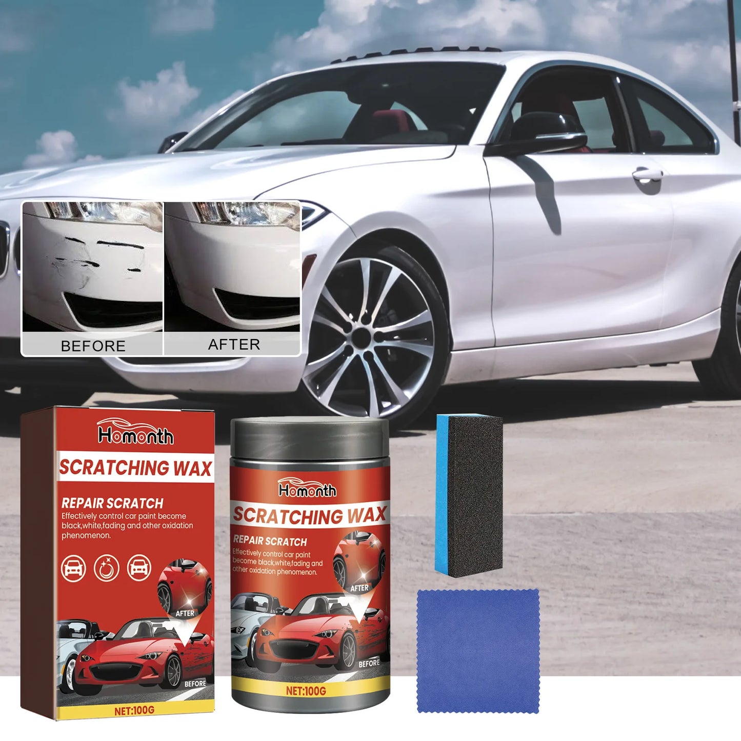 Popular Scratching Wax Repair & Moisturize Car Paint Improve Gloss Sustainable Scratch Remover Effective Car Scratch Removal Kit