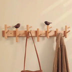 Creative Clothes Hanger Foyer Entrance Wood Hangers Multifunctional Bag Key Coat Hook Wall Mount Coat Racks Hanging Organizers