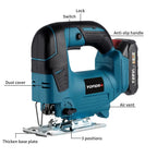 21V Cordless Electric Jig Saw 2900RPM Multi-Function Woodworking Power Tool For Makita 18V Battery Pin with 1 Saw Blade