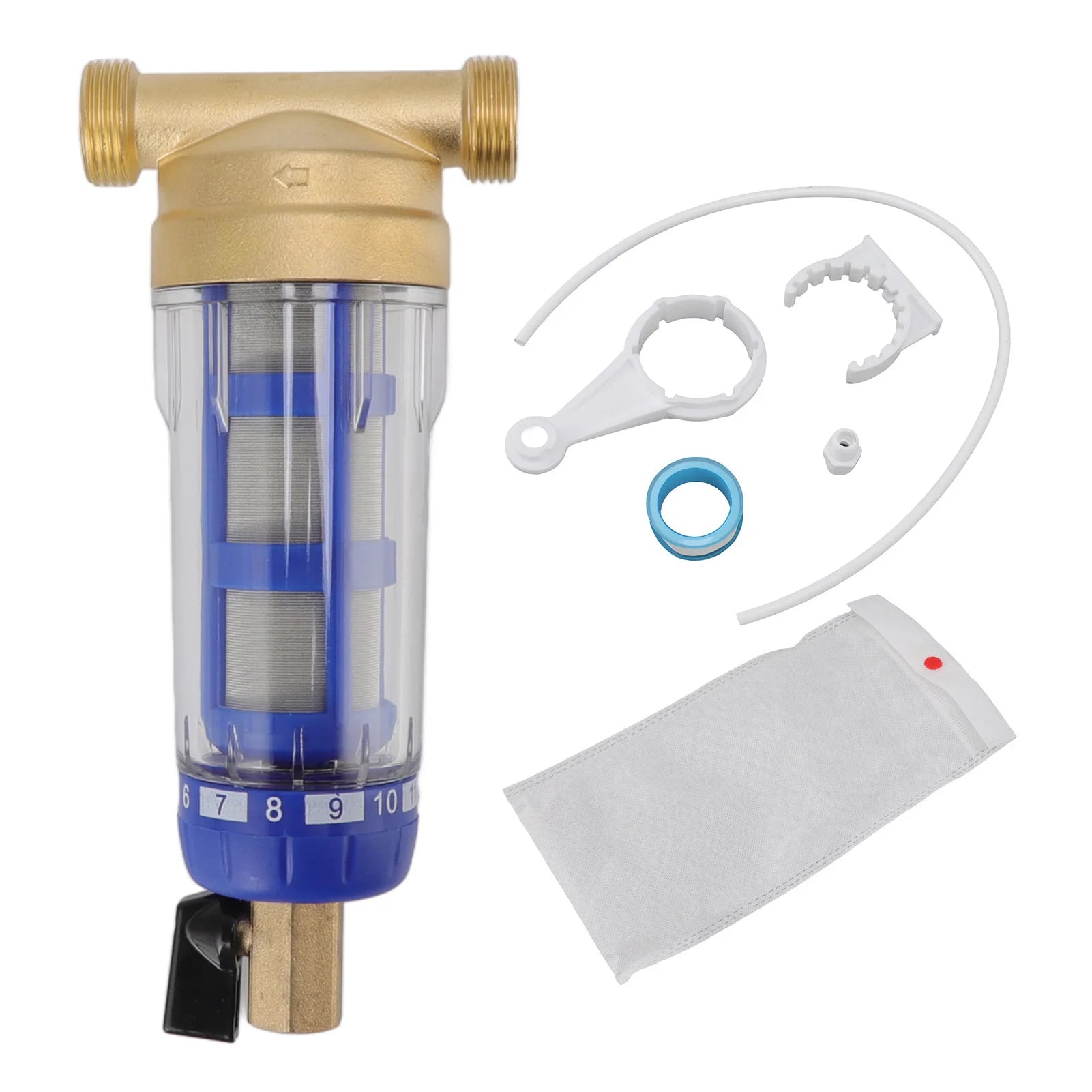 Pre Filter Purifier Whole House Spin Down Sediment Water Filter Central Prefilter System Backwash Stainless Steel Filter Mesh