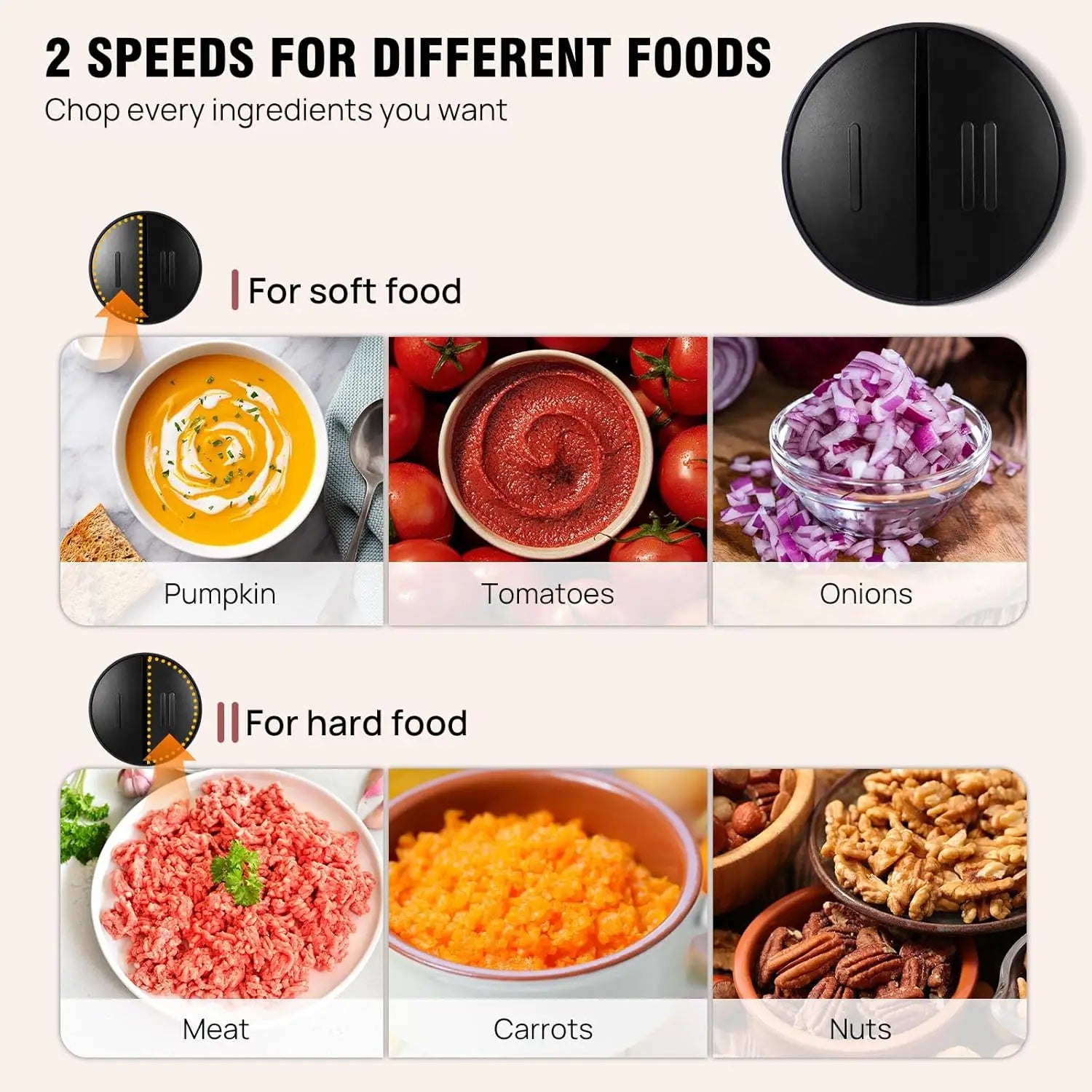 Electric Food Choppers and Dicers Mini Blender Food Processor 2L Glass Bowl Vegetable Grinder Meat Blender Meat Mincers