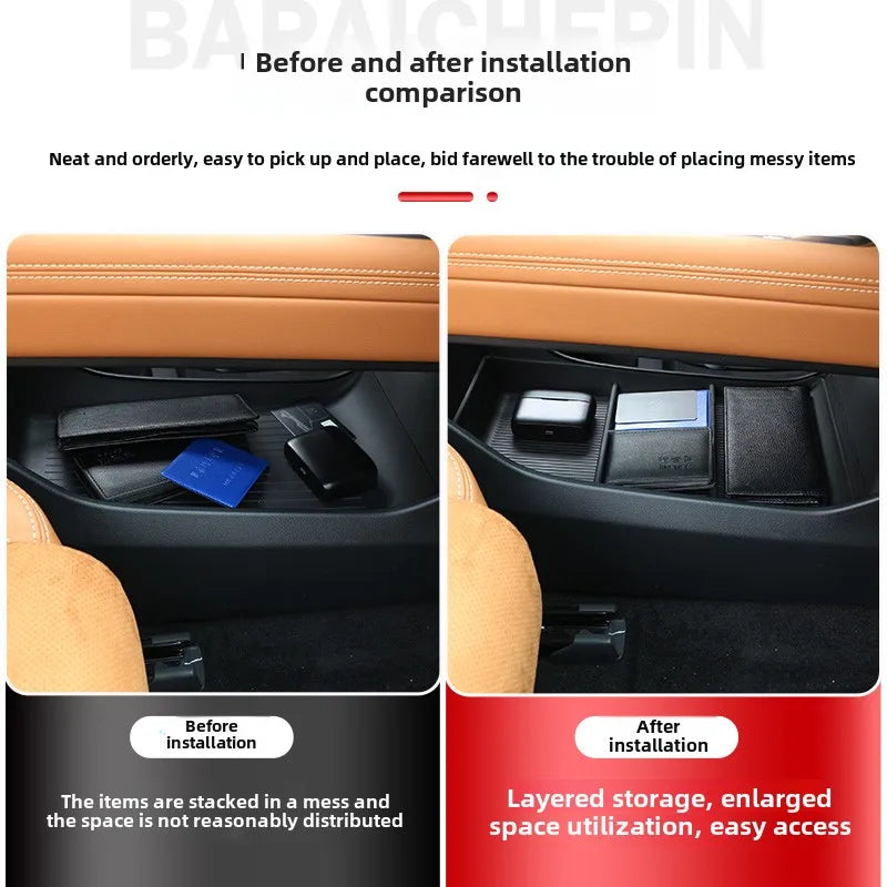 Center Console Storage Box Central Control Lower Organizer Tray for Mazda EZ6 2025 Car Interior Tidying Accessories