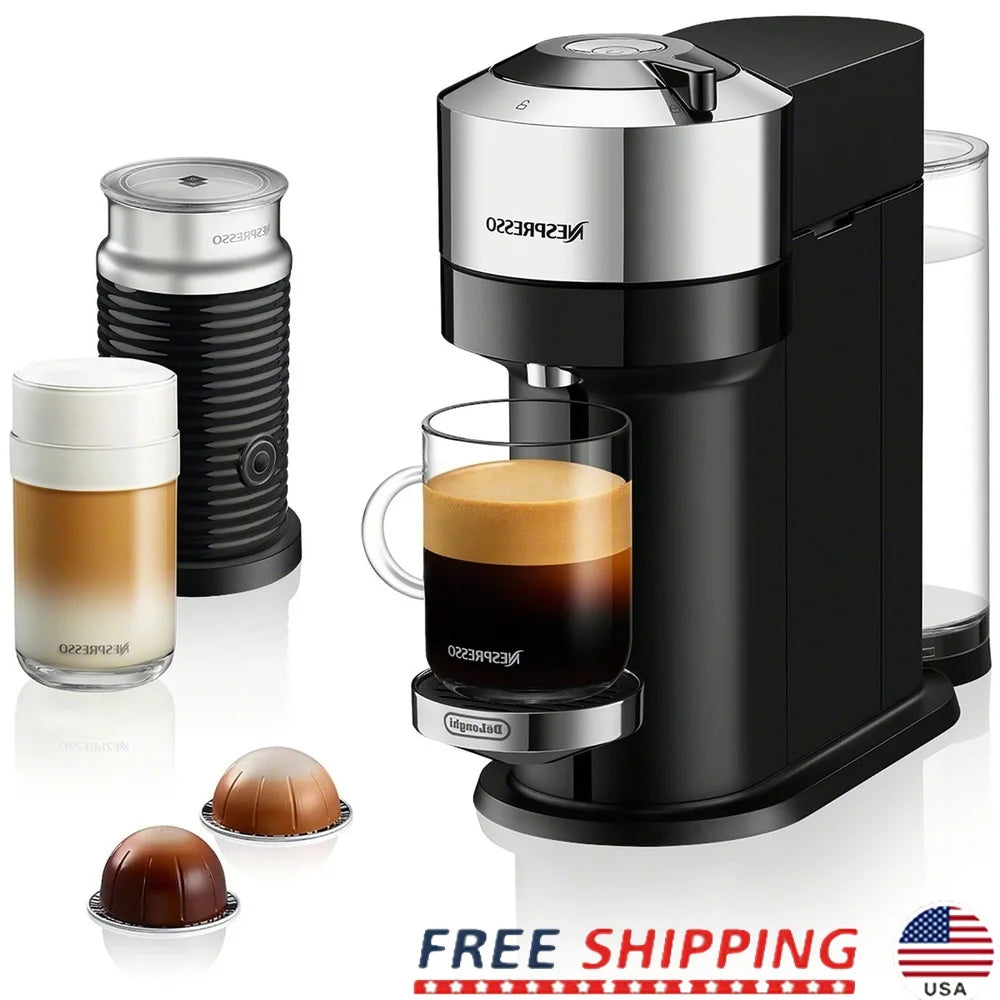 Vertuo Next Premium Coffee Maker with Aeroccino3 Milk Frother Single Serve Coffee and Espresso Machine Coffee Capsule Brewer