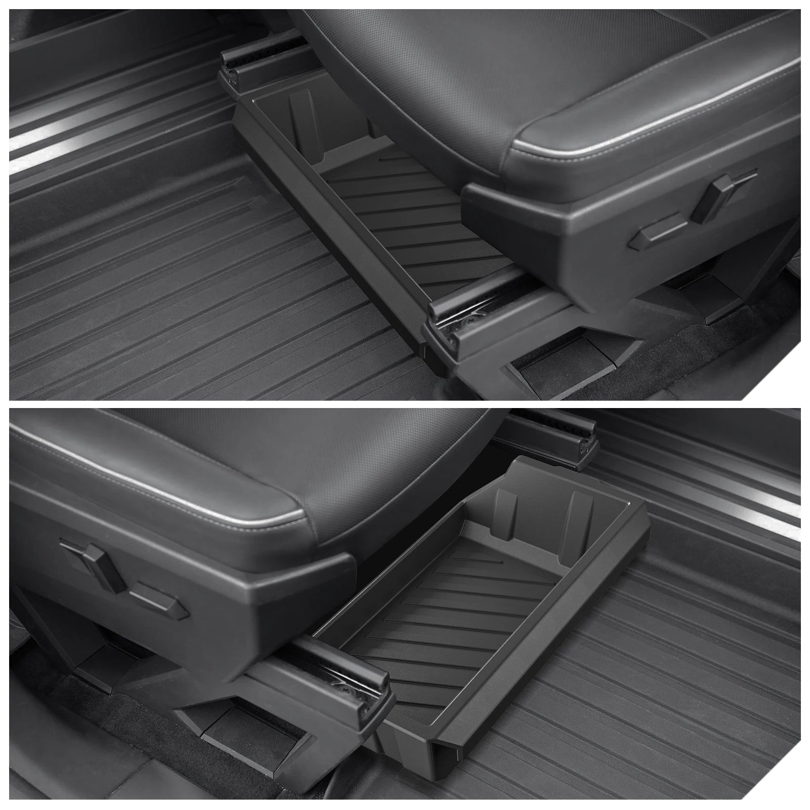for Tesla Cybertruck Under Seat Storage Box Car Accessories Drawer Type Organizer Storage Front Seat Lower Box Case 2024-2025