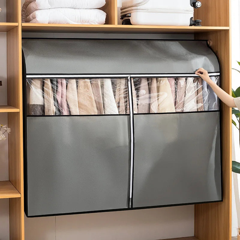 Non-woven Fabric Garment Rack Cover Dustproof Clothes Garment Rack Cover Bags Durable Zipper/Clothing Protector Wardrobe Closet
