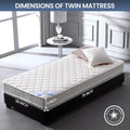 6 Inch Twin Mattress - Medium Firm Innerspring Support with Tight Top Memory Foam & Polyester Cover – Lightweigh -White