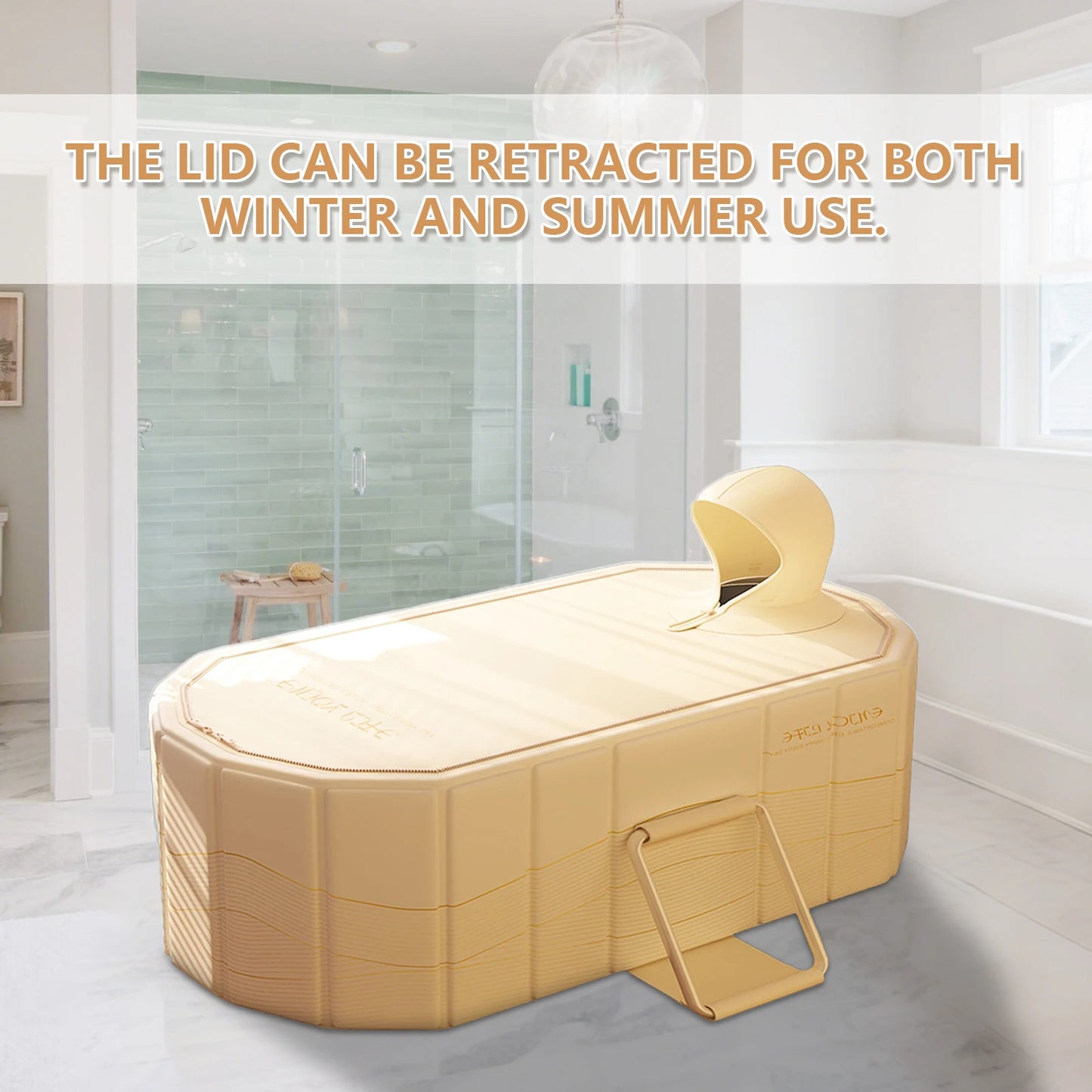 Foldable Portable Hot Tub Large Collapsible Ice Bath Tub Dual Drainage Design For Home Relaxation Gym Athletes Cold Plunge Bath