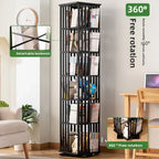 Rotating bookshelf 360 degree floor storage shelf Internet celebrity home simple student bookcase