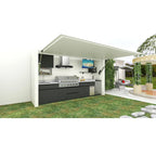 Modular Outdoor Kitchen Pod for Backyard Patio Garden BBQ Cooking Station Portable Island Easy Assembly Weather Resistant