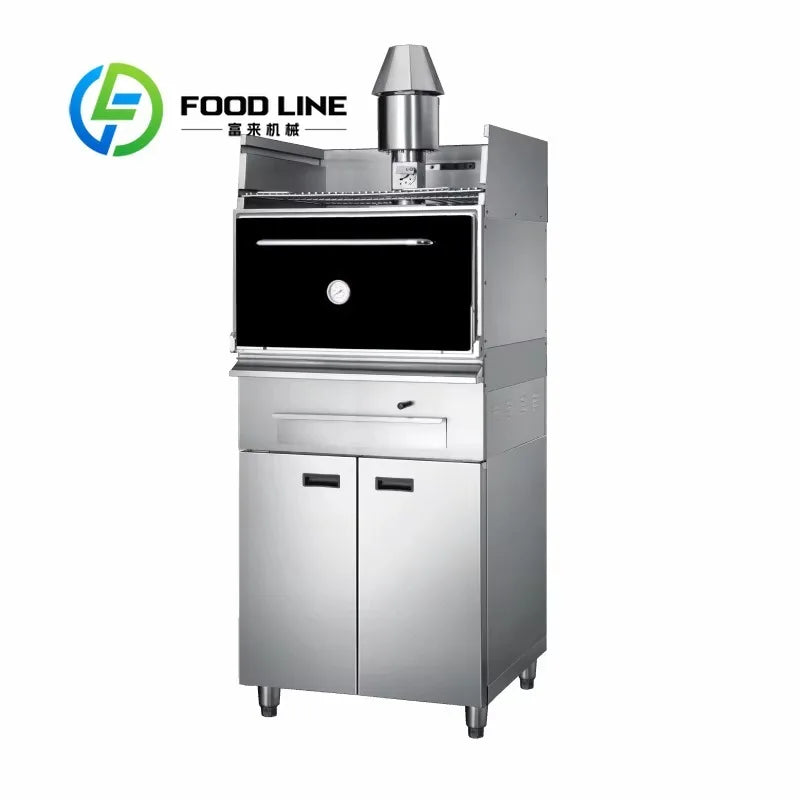 Commercial Kitchen Equipment Kabab Grill Machine BBQ Meat Charcoal Broiler Grill Oven With/Without Cabinet for Restaurant