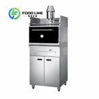 Commercial Kitchen Equipment Kabab Grill Machine BBQ Meat Charcoal Broiler Grill Oven With/Without Cabinet for Restaurant