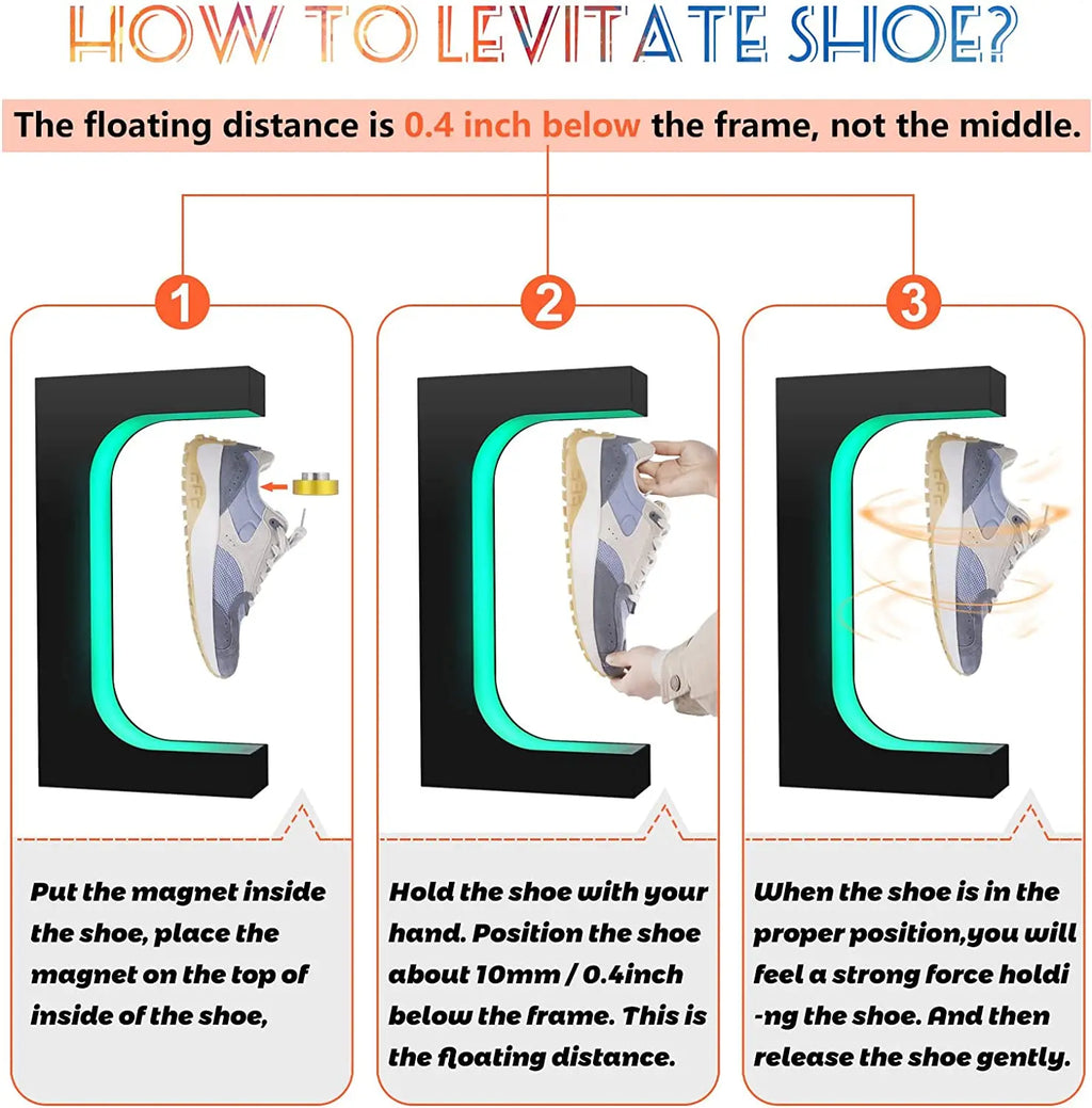 220V Levitating Shoe Display Stand Floating Sneaker Stand Magnetic Sneaker Stand Holder for Shoes Collectors Storewindow