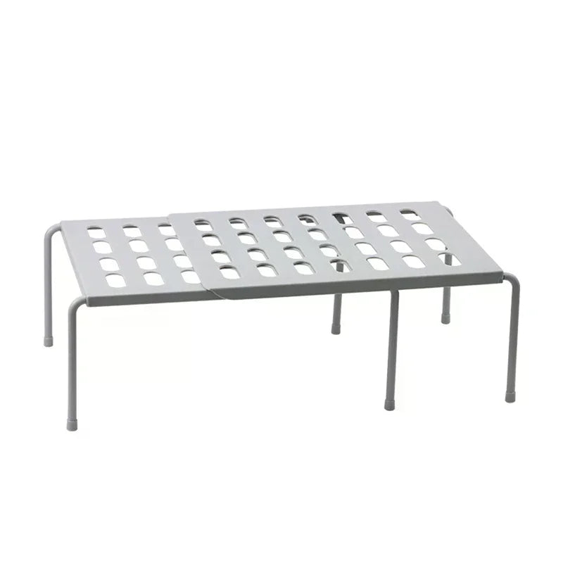 Kitchen Retractable Storage Rack Multi-Purpose Home Storage Rack With Hollowed-Out Design For Draining And Stain Prevention
