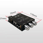 ZK-1002T CS8673E Bluetooth 5.0 HIFI 2.0 Channel Power Audio Stereo Amplifier Board 2*100W Module TREBLE Bass Note Tuning AMP