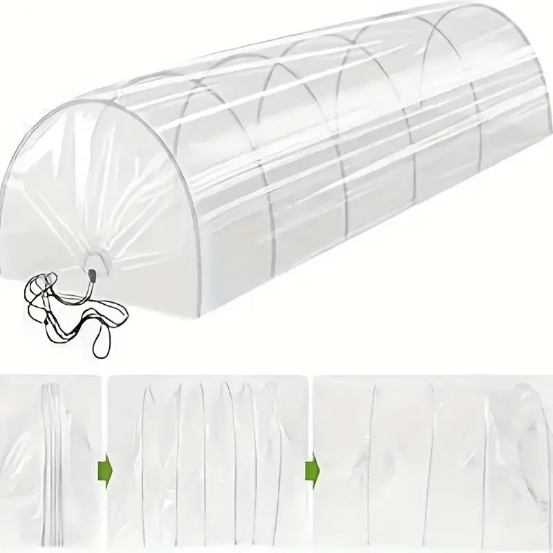 Outdoor Garden Greenhouse Tunnel Shade Net Cover Portable Cloche Hoops For Garden Courtyard Patio Farm Vegetable Plant Growing
