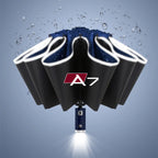 Car Umbrella With LED Flashlight Reflective Stripe Reverse Umbrella for audi sport RS A1 A3 A4 B7 B8 A5 A6 A7 A8 Q3 Q5 Q7 Q8 TT