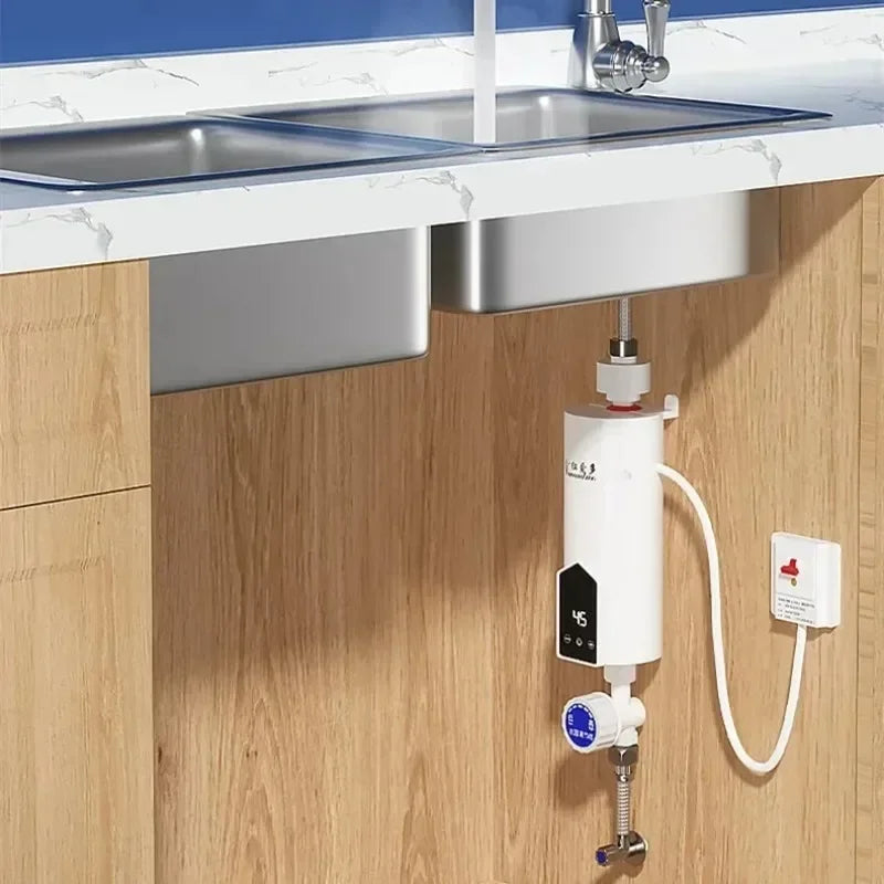 Instant Water Heater 220V 3000W-5500W Portable Electric Heaters for Bathroom Hot Water Shower and Home Kitchen Heating