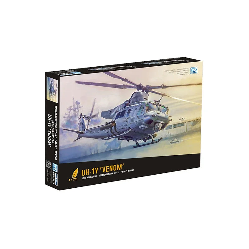 New Dream Model 1/72 UH-1Y Venom Assemble Helicopter Model DM720018 Uncolored Collectible Ornament Custom Toy Birthday Gift