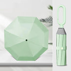 Xiaomi 8-bone Triple Fold Umbrella Hand Open Loop Buckle Umbrella Black Rubber Sunscreen Dual Use Wind Water Resistant Umbrella