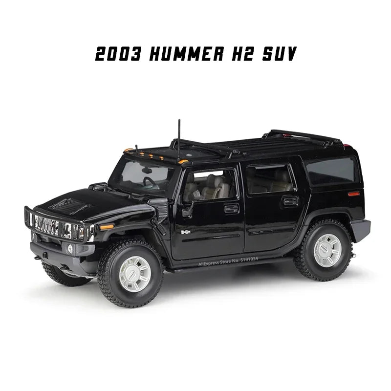 1:18 New Hummer H2 H1 Jeep alloy car model simulation car decoration collection gift toy Die casting model boy toy