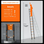 Thickened carbon steel telescopic ladder Multifunctional herringbone ladder Bamboo ladder Lifting  folding engineering staircase