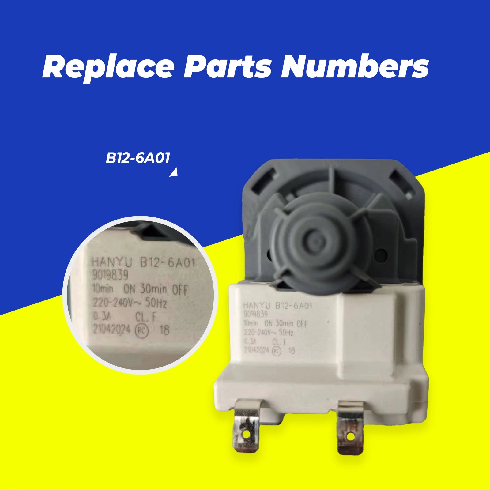 HANYU B12-6A01 220-240V  50/60Hz  0.3A Dishwasher drain pump for MIDEA PELONIS